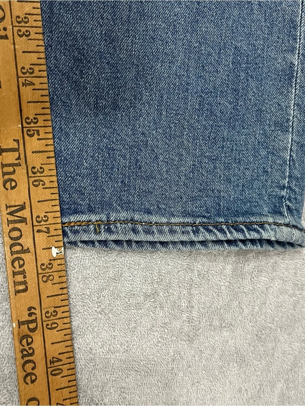 LEVI'S Premium 502 Jeans MENS REGULAR TAPER STRETCH 36 X 38 Light Wash